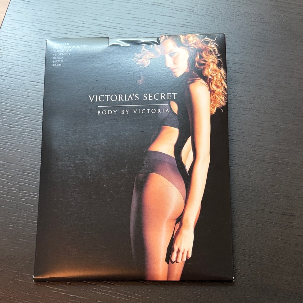Victoria's Secret Black hosiery, size C, NIP